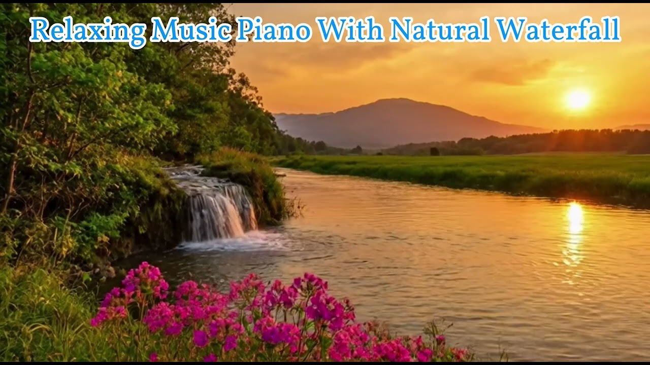 Relaxing Waterfall Natural #relax #relaxing #relaxingmusic #waterfall #water #sunset #nature #life