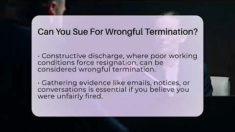 Can You Sue For Wrongful Termination? - Guide To Your Rights