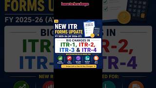 New ITR Changes / Which ITR Form to Choose? ITR 1, 2, 3 & 4 (New Rules 🚨)