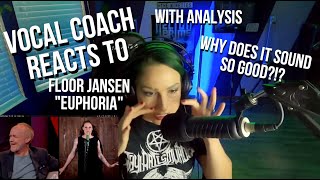 Vocal Coach reacts to Floor Jansen "Euphoria" (with analysis and breakdown!)