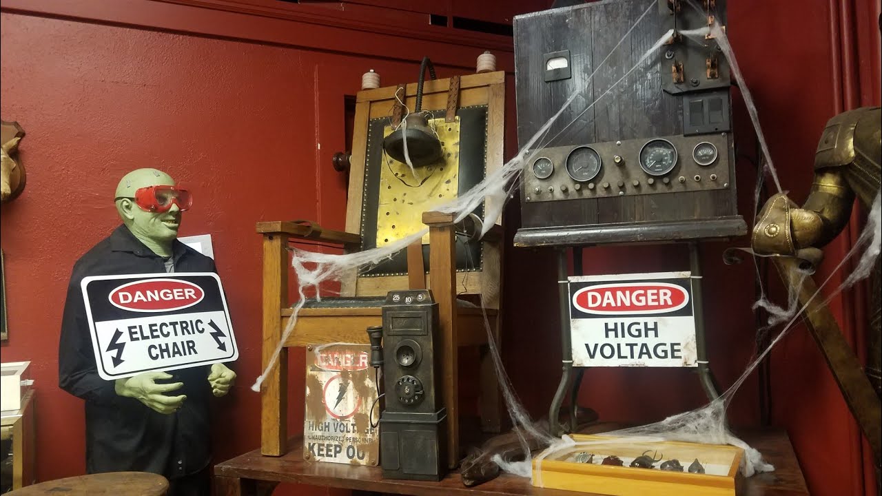 Real Used Electric Chair at Maxwell Blades Odditorium YouTube
