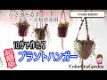 【マクラメ】スペース有効活用!!　小さく仕立てて小さく吊るす！10分で作れるプラントハンガーの作り方/編まないタイプ/結ぶだけ/超簡単