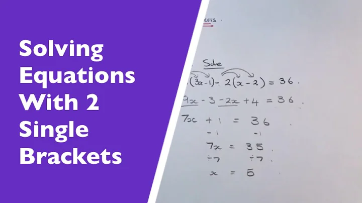 How To Solve Equations With 2 Single Brackets. Example Question Solve 2(x+3)+5(x-1)=22.