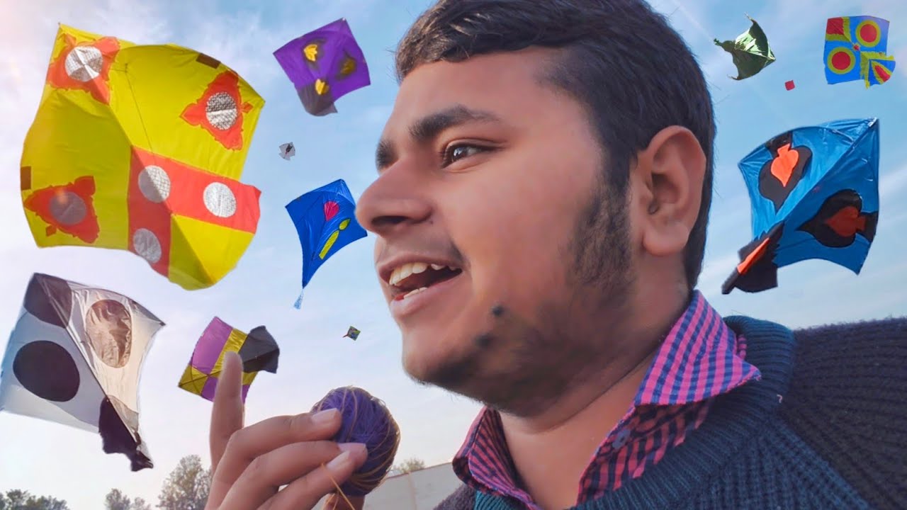 Sari Kites Set Karenge 😲 Kite Looting On Roof Cutting My Kite