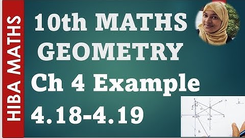 10th maths chapter 4 example 4.18,4.19 geometry tn samacheer hiba maths 