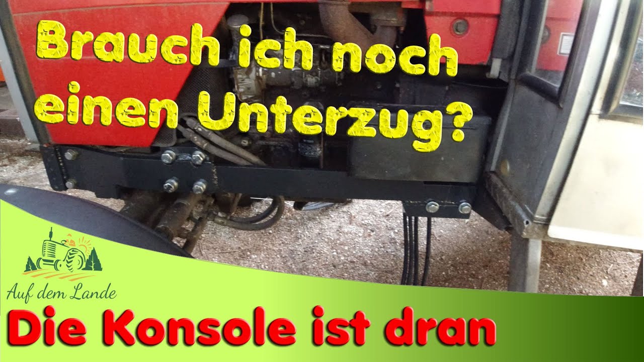Konsole lackieren und anbauen 👉 Unterzug ja/nein? 👉 Fronthydraulik / Frontkraftheber Eigenbau