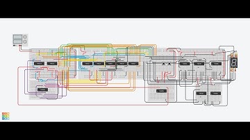 Tinkercad 7 Segment display Counter with Flip-Flops
