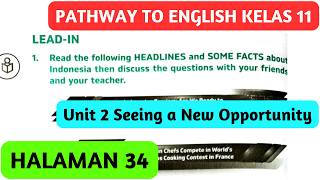 Pathway to English Kelas 11 Halaman 34 Unit 2 Seeing a New Opportunity Kurikulum Merdeka