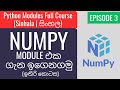 Python Modules (සිංහල) Ep3 - Numpy Module එක ගැන ඉගෙනගමු (ඉතිරි කොටස)
