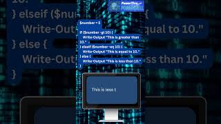 If else PowerShell example                   #powershell #microsoft #programming