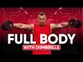 Full body workout with dumbbells build muscle at home