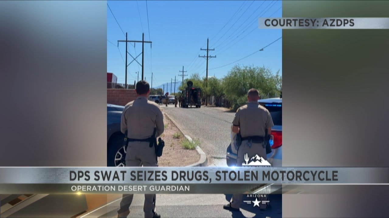 Arizona SWAT team seizes drugs, stolen motorcycle in Tucson raid - YouTube