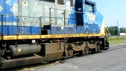 Q197 arrives into Augusta, GA with an Ex. Conrail with MARKERS LIT!! 6/28/2009