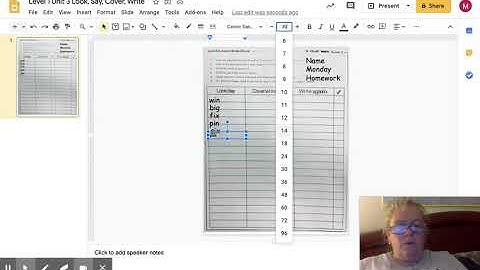 Level 1 Unit 3 Look, Say, Cover, Write - Google Slides