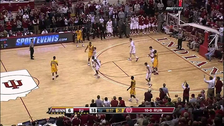 Hoosiers' Tom Pritchard Put-Back Jam Over Minnesota