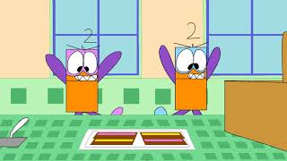 A Reanimated scene from the Numberblocks episode “Square Club” 2