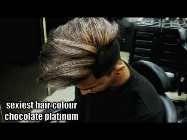 The Most Sexiest Classic Hair Colour | Chocolate Platinum | Side Slick |  2019 Trending Hair Colour - Youtube