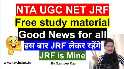 Good News NET JRF || Free study material PDFs l|| By Navdeep Kaur