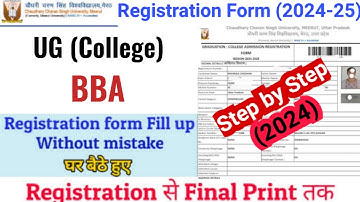 How to Fill CCS University Admission Form 2024-25 | CCSU BBA Registration Form Fill Up 2024