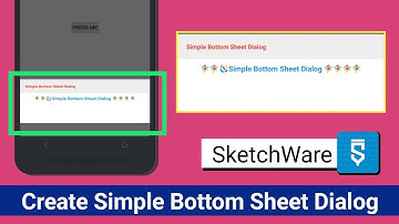 How To Create Simple Bottom Sheet Dialog In SketchWare Hindi