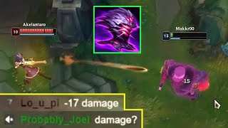 When ADC attack Tank (dealing 0 dmg)