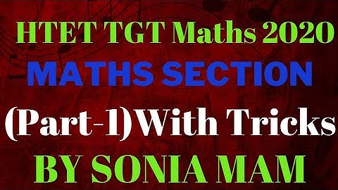 #HTET#TGT#MATHEMATICS#2020#SOLUTION || PART-1 || WITH SHORT TRICKS||