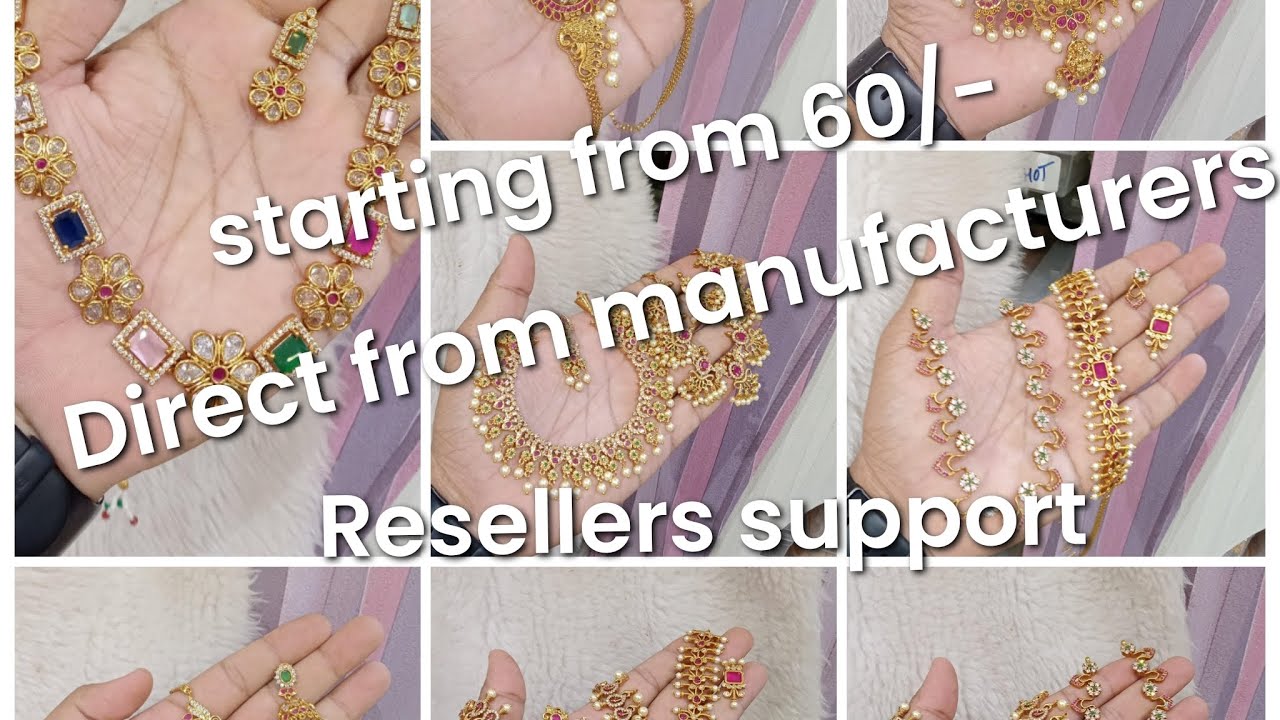 Resellers support imitation jewelry collection / pooja zaara jewelry