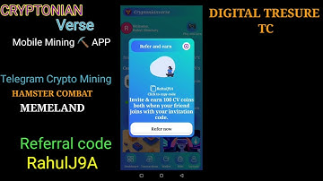 Cryptonian verse Mobile Mining App | Hamsters combat | crypto mining app | free Mobile Mining App