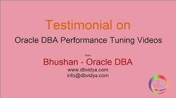 Oracle Performance Tuning  DBA Tuning  - Testimonial