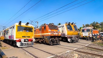 🔥Different Model Indian EMU Trains Dangerously Skipping Railgate | Eastern Railway