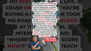 ⭐ SIMULATOR VS. REAL ROAD PANIC! 🗿🚗 SIGMA GRANDPA #shorts #driving #fails #wisdom #cars