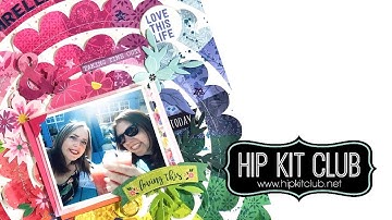 Scrapbook process #34 | Hip Kit Club Ad | Umbrella Drinks | Vicki Parker