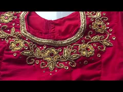 Aari Work | Blouse New Design | Neck Design | Hand Design - YouTube