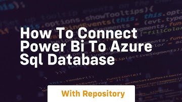 How to connect power bi to azure sql database