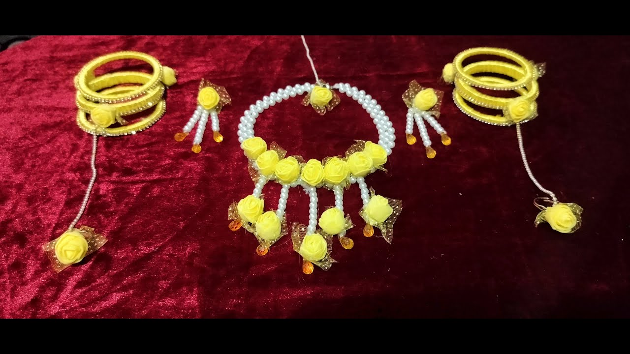 DIY Beautiful flower jewellery making at home Shree Dinvine art
