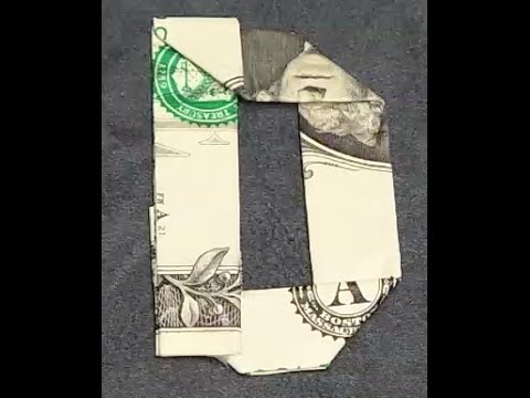 Fold Origami Dollar Bill Alphabet Letter D - YouTube