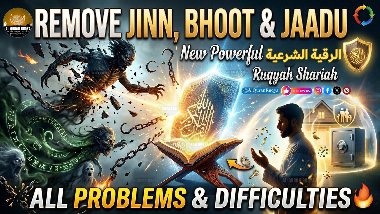 Remove Any Type of Jinn, Bhoot & Jaadu 🔥 New Powerful Ruqyah Shariah for All Problems & Difficulties