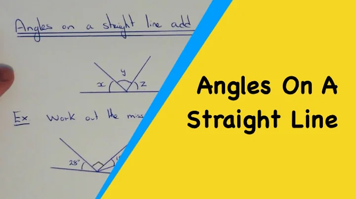 Angles On A Straight Line Add Up To 180 Degrees (Math Angle Facts)