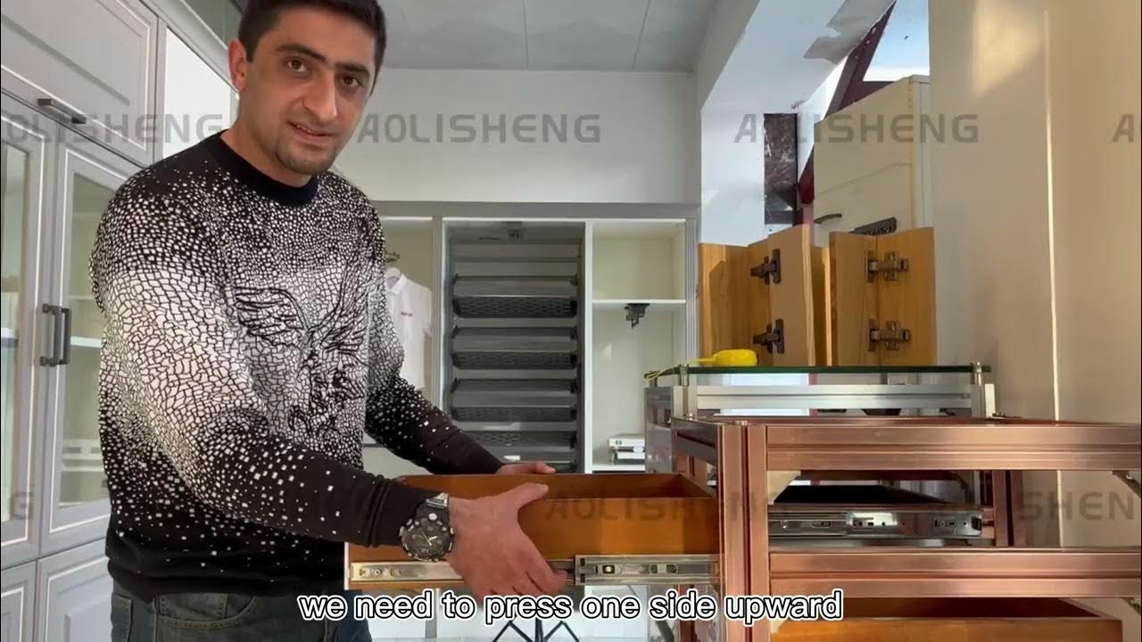 Product installation and disassembly AOLISHENG drawer slides YouTube