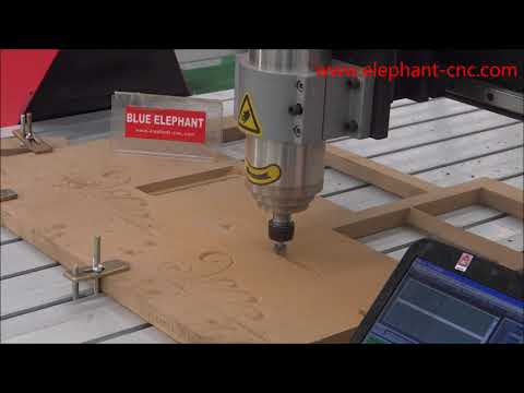 Blue Elephant 1325 woodworking cnc router testing video before delivery