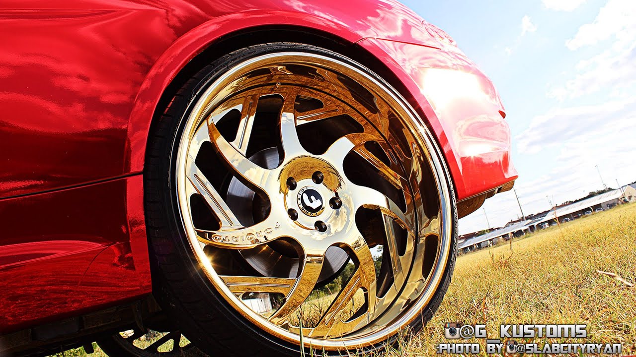 Red Chrome BMW 650i W/ Gold Forgiatos & Strut Grille - Slab City Ryan ...