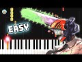Full chainsaw man op  kick back  easy piano tutorial  sheet music