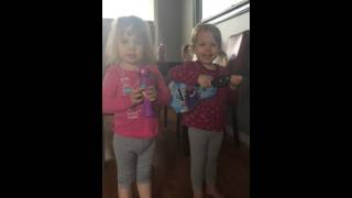 Twin Girls Singing Baa Baa Black Sheep.