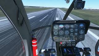 First flight with the Cowan sim MD 500E