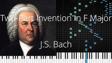 🎹 Two-Part Invention In F Major, J.S. Bach, Synthesia Piano Tutorial