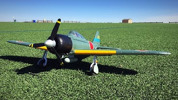 FMS A6M3 Zero 750mm w/ Lemon Rx Receiver / Stabilizer - 3S Test Flight w/ Dog Chase