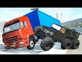 Beamng drive - Bandits Chases vs. Truckers crashes #4