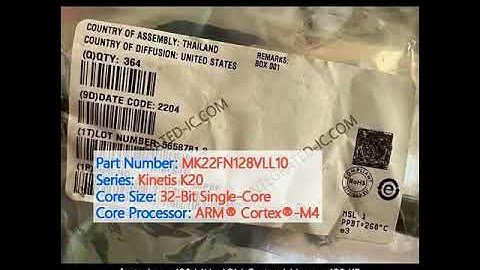 MK22FN128VLL10 Microcontroller MCU Kinetis K20 Microcontrollers 32-Bit Single-Core MCU