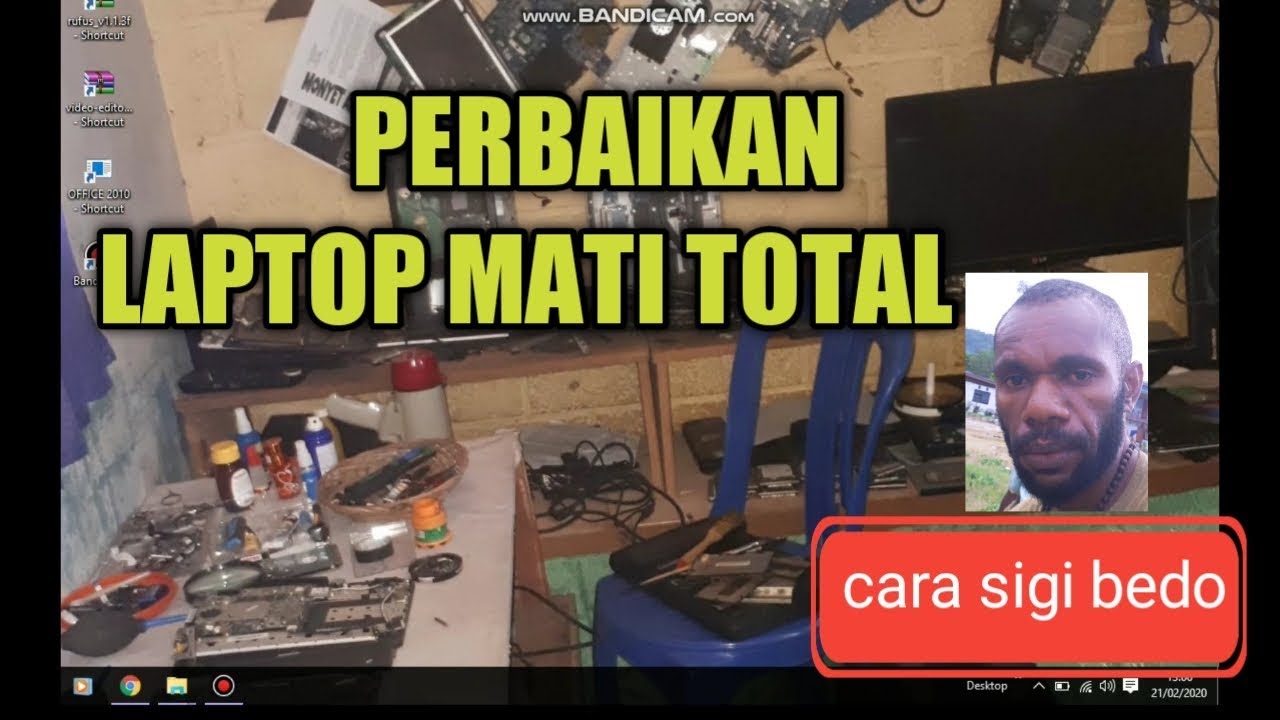 perbaiki laptop mati total