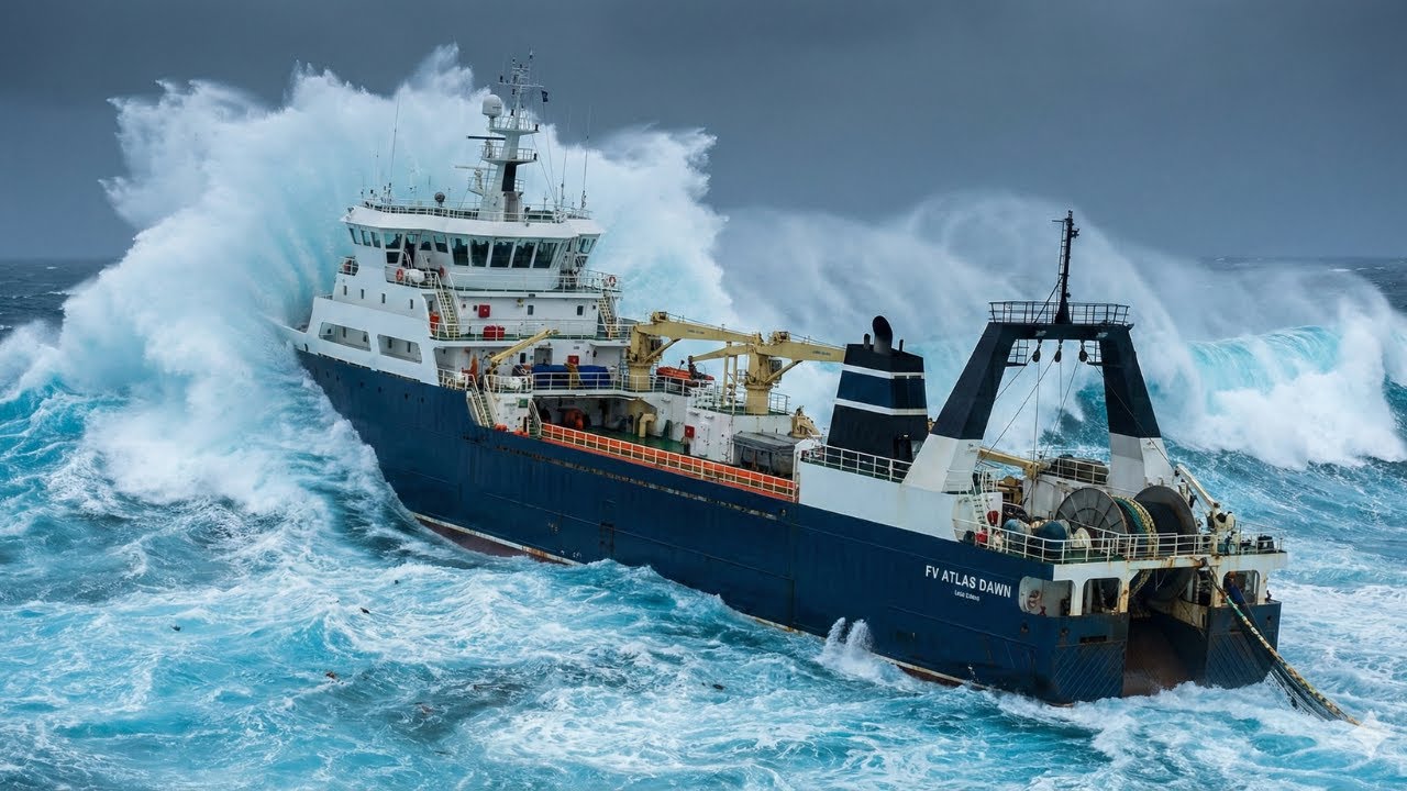 Super Giant Fishing Vessel Hit Biggest Tsunami Ever | Realistic Ocean Disaster Simulation (AI VFX)